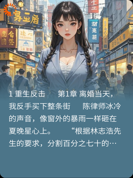 重生回跟凤凰男老公离婚当天，他正叫嚣让我净身出户